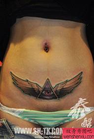 modello classico del tatuaggio dell'ala dell'occhio della pancia popolare delle ragazze