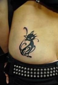 Jednoduché čiernobiele roztomilé tetovanie