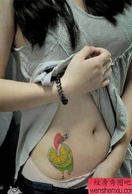 krása břicho jeden citron tetování vzor