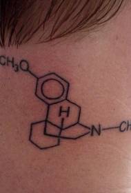 estándar de tatuaxe símbolo de fórmula química negra simple