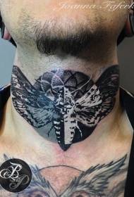 collum album et nigrum aspiciens bonum exemplum butterfly tattoo