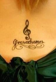 ragazza sexy fianchi bella immagine di tatuaggio di musica HD