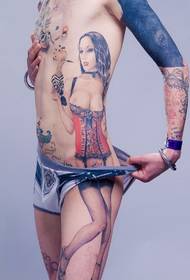 alternative sexy beauty hips lily tattoo Pattern picture