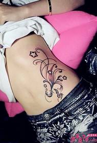 tatuaje de personalidade colorido estrelas de barriga