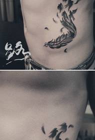 chlapci břicho populární krásné opeřené vlaštovka tetování vzor