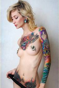 Modello di tatuaggio petto femminile classico sexy braccio addome braccio