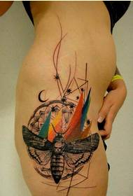 tatuaggio di moda hip donna personalità sexy