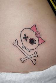 pattern ng puwit ng babae na cute na totem skull tattoo