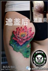 täck den gamla tatueringsatmosfären i lotus tatueringsmönstret 31329 - vackert tatueringsmönster för båge