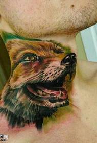 tatuaxe de raposo de pescozo