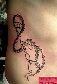 modello di tatuaggio tallone classico addominale popolare
