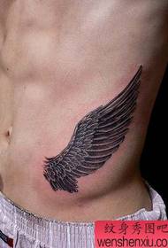 abdomen tatuaje mastro: ventro flugila tatuaje ŝablono