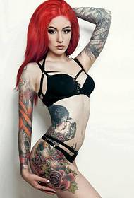 bikini Bellezza glamour moda fiore braccio fiore anca