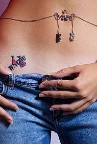 Kerja tato perut kecil yang segar