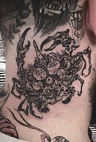Neck Crab Monster Mati Yema tattoo