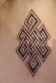 collu di nodo marrone neru totem mudellu di tatuaggi 31928 - Pattern di tatuaggi di Nodo Neru Neru