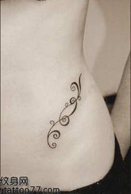 beauty abdomen good-looking totem vine tattoo pattern