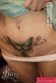 piękno brzucha Piękny i popularny wzór tatuażu motyla
