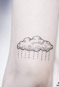 Iso pieni tuore pilvi söpö tatuointikuvio