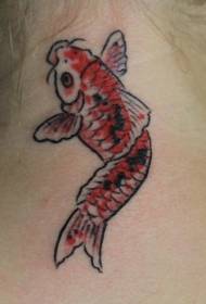 Nick red koi nsomba tattoo