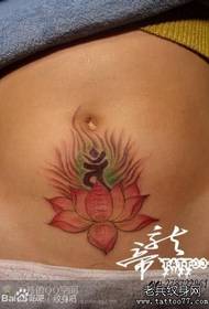 addome femminile lotus Sanskrit tatuaggi di mudellu