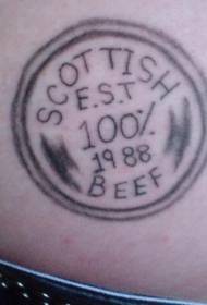 mudellu tatuatu è alfabbetu inglese alfabbetu