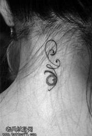 cuello flor fresca vid tatuaje patrón