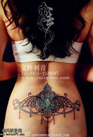 disegno del tatuaggio del merletto classico dell'anca 31315 - Hip Phoenix Legend Tattoo Pattern