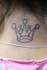 hals prinsesse krone tatoveringsmønster