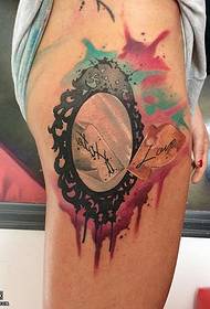 kolk akvarel ogledalo vzorec tatoo