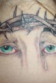 øjne og torner kronehals Tattoo mønster