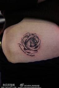 Poj Niam Abdomen Rose Tattoo Duab