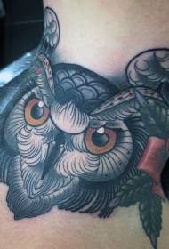 neck school tuto le amio leaga owl tattoo pattern