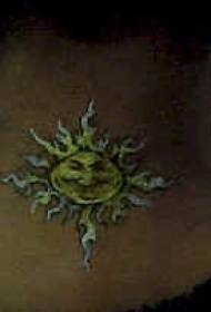 Humanized Sun Tattoo with Neck Sunshine