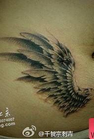 cache cicatrice ventre femme - motif tatouage ailes
