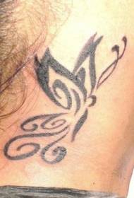 modello tatuaggio tatuaggio farfalla nera collo tribale