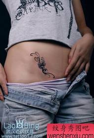 buk tatuering mönster: skönhet magen blomma vinstock tatuering mönster