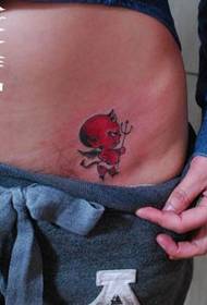 un modello di tatuaggio del diavolo europeo e americano addome classico alternativo