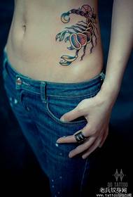 a simple tattoo of a belly tattoo pattern