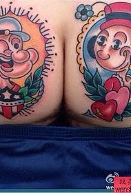 Schule Popeye Tattoo Pattern