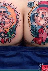 modello del tatuaggio Popeye della scuola