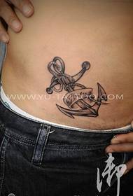vēdera enkura tetovējuma attēls, ko nodrošina tetovējumu izstāžu josla