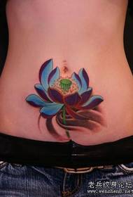 skoonheid buik kleur lotus tattoo patroon