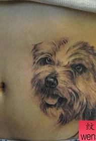 Mfano wa Tatoo ya tumbo: Mfano wa Tumbo wa Puppy