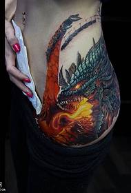 modèle de tatouage hanche de dinosaure