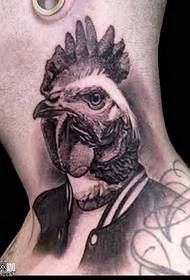 krku kuřecí hlavy tetování vzor
