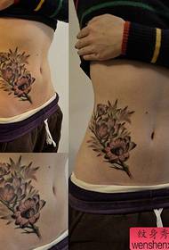 addome di bellezza bellissimo modello di tatuaggio di loto