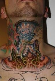 tatuaj personalitate pe gâtul tatuajului houjiechu