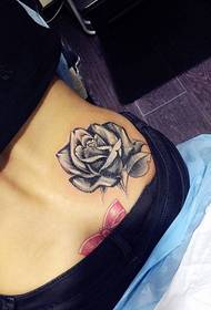 hip nhema grey rose tattoo maitiro