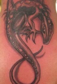 слика црно смеђи гуштер вјечни симбол тетоважа слика